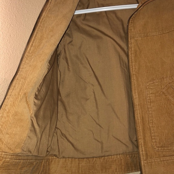 Women’s High Neck Corduroy Zipper Jacket - Picture 3 of 6